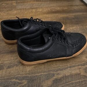 T.U.K Black Sneakers with Brown Soles